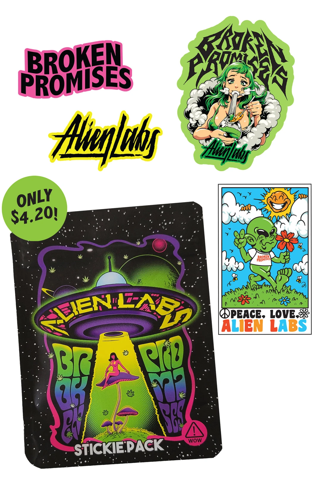 CASH BP X Alien Labs Stickie Pack