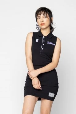 BROKEN PROMISES Womens You Played Me Polo Tank Dress