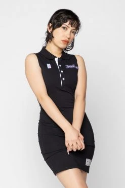 BROKEN PROMISES Womens You Played Me Polo Tank Dress