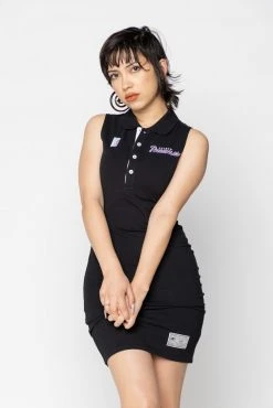 BROKEN PROMISES Womens You Played Me Polo Tank Dress