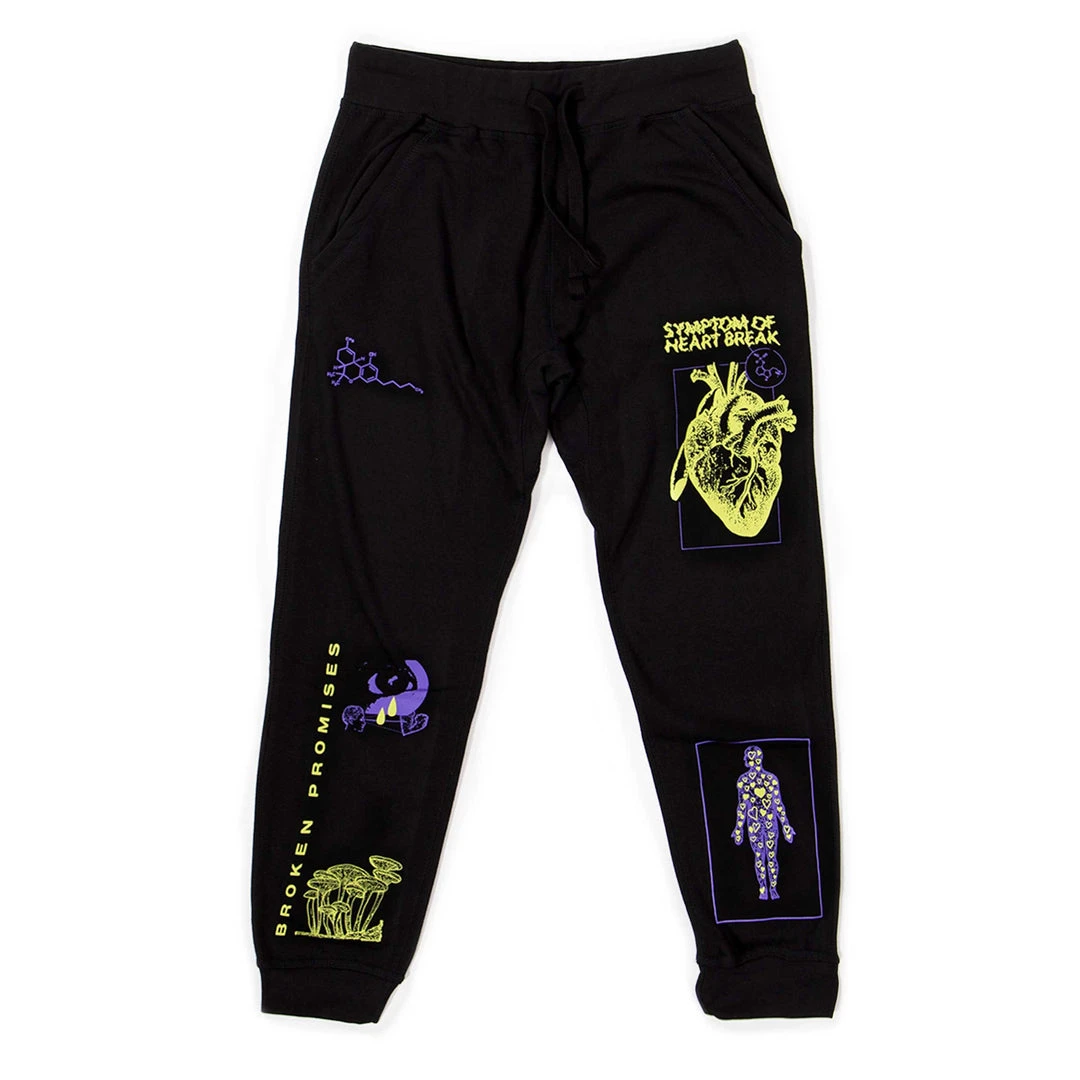 BROKEN PROMISES Bottoms Delirious Sweatpants Black