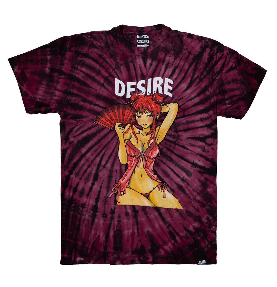 BROKEN PROMISES Shirts Desire Anime Tie Dye Tee