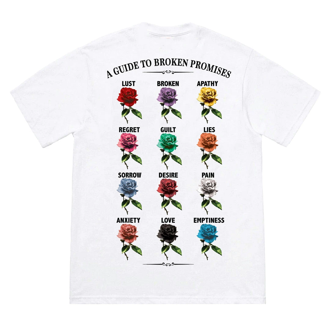 BROKEN PROMISES Feeled Guide SST White Shirts