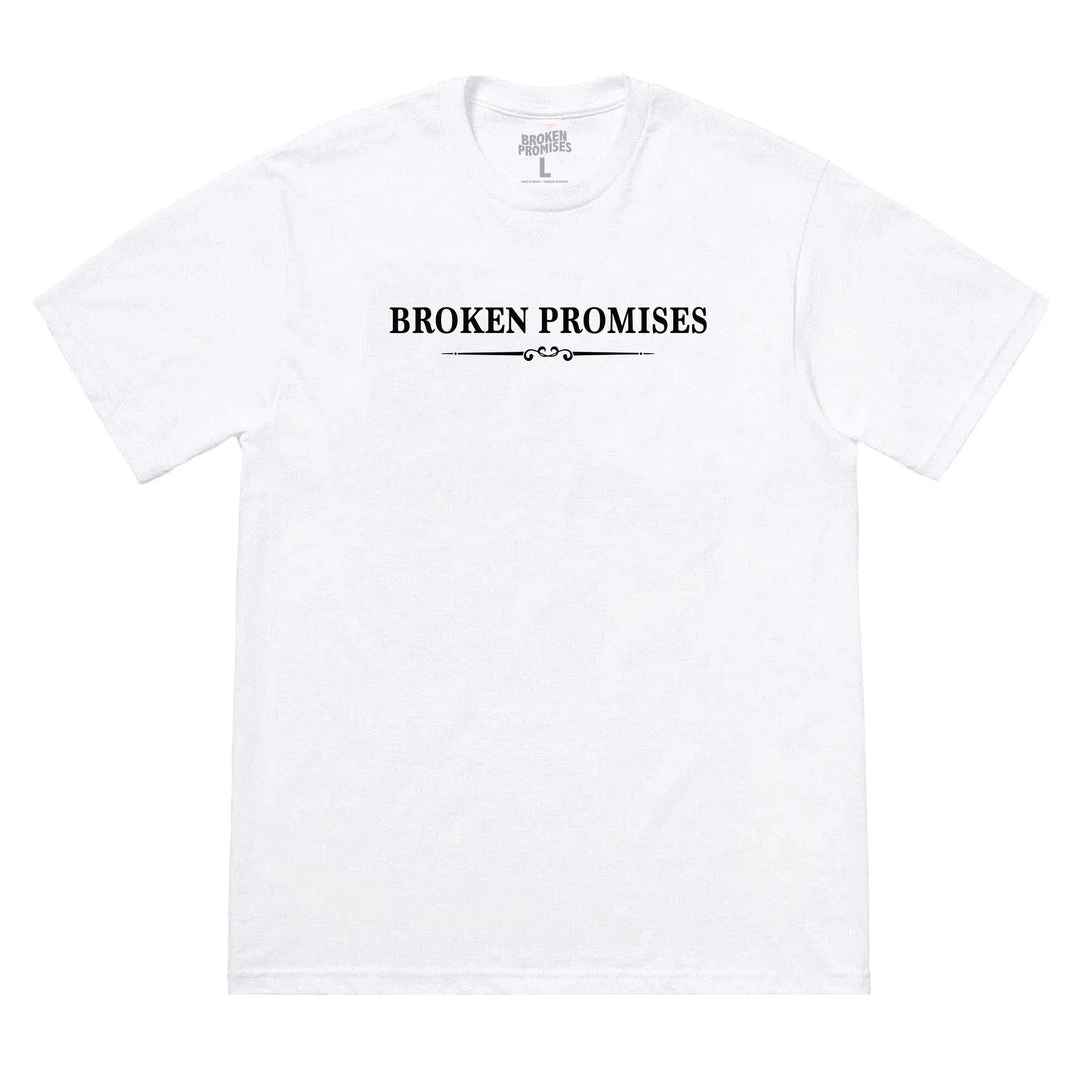 BROKEN PROMISES Feeled Guide SST White Shirts