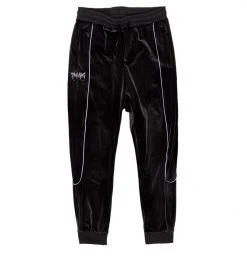 BROKEN PROMISES Graveyard Velour Track Pants - Charcoal Bottoms