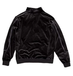 BROKEN PROMISES Sets Graveyard Velour Track Jacket - Charcoal
