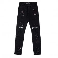 CASH Hell Bound Spatter Denim Bottoms