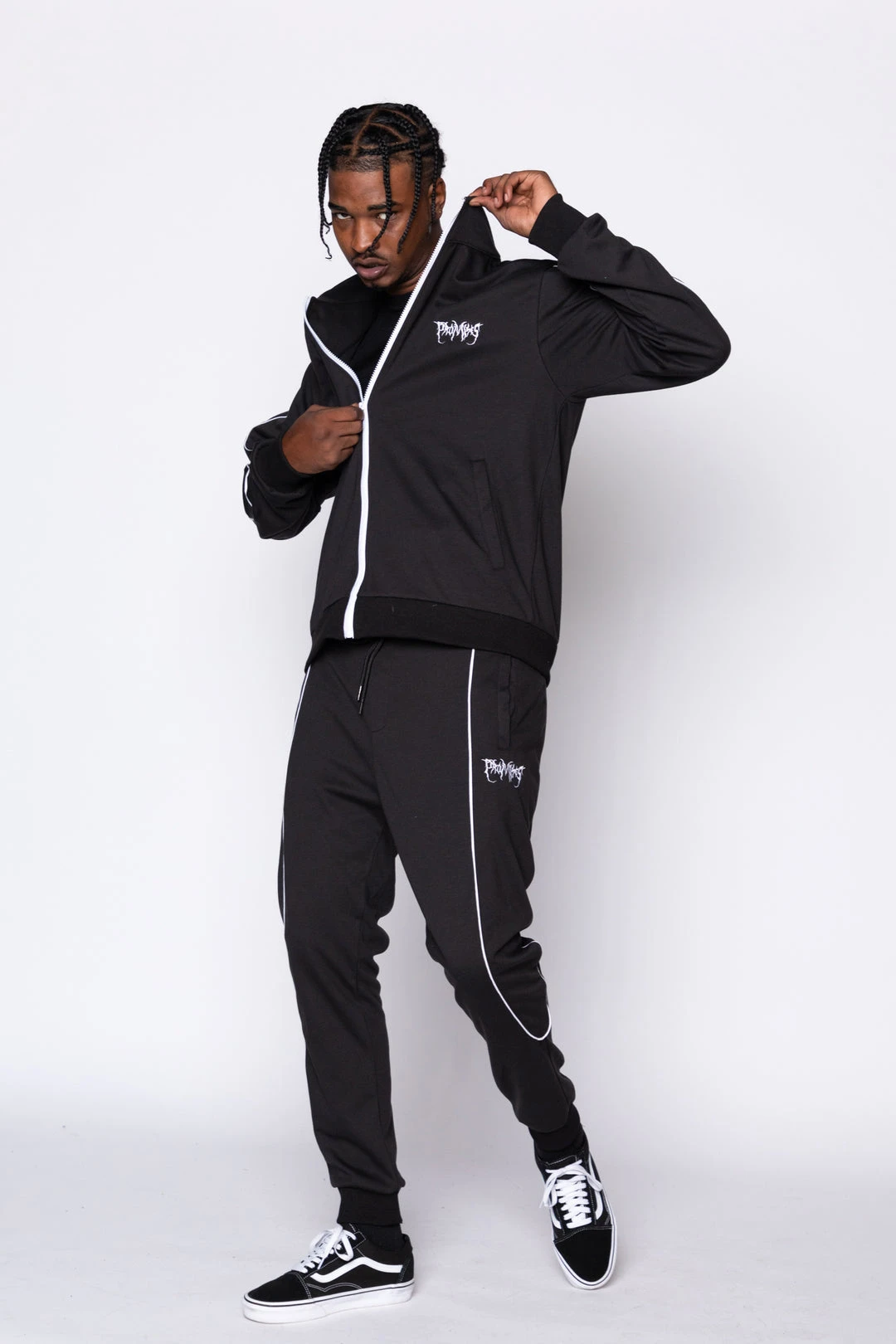 BROKEN PROMISES Graveyard Track Jacket Black Sets