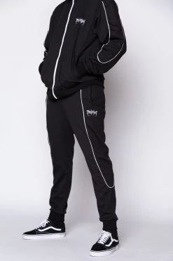 BROKEN PROMISES Bottoms Graveyard Track Pants Black
