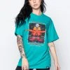BROKEN PROMISES Micro Chip Tee Teal Shirts