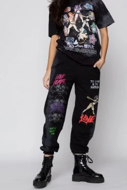 BROKEN PROMISES Love Me More Sweatpants Black