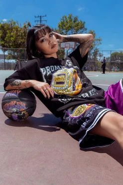 BROKEN PROMISES Bottoms Champion Ring Patchwork Shorts