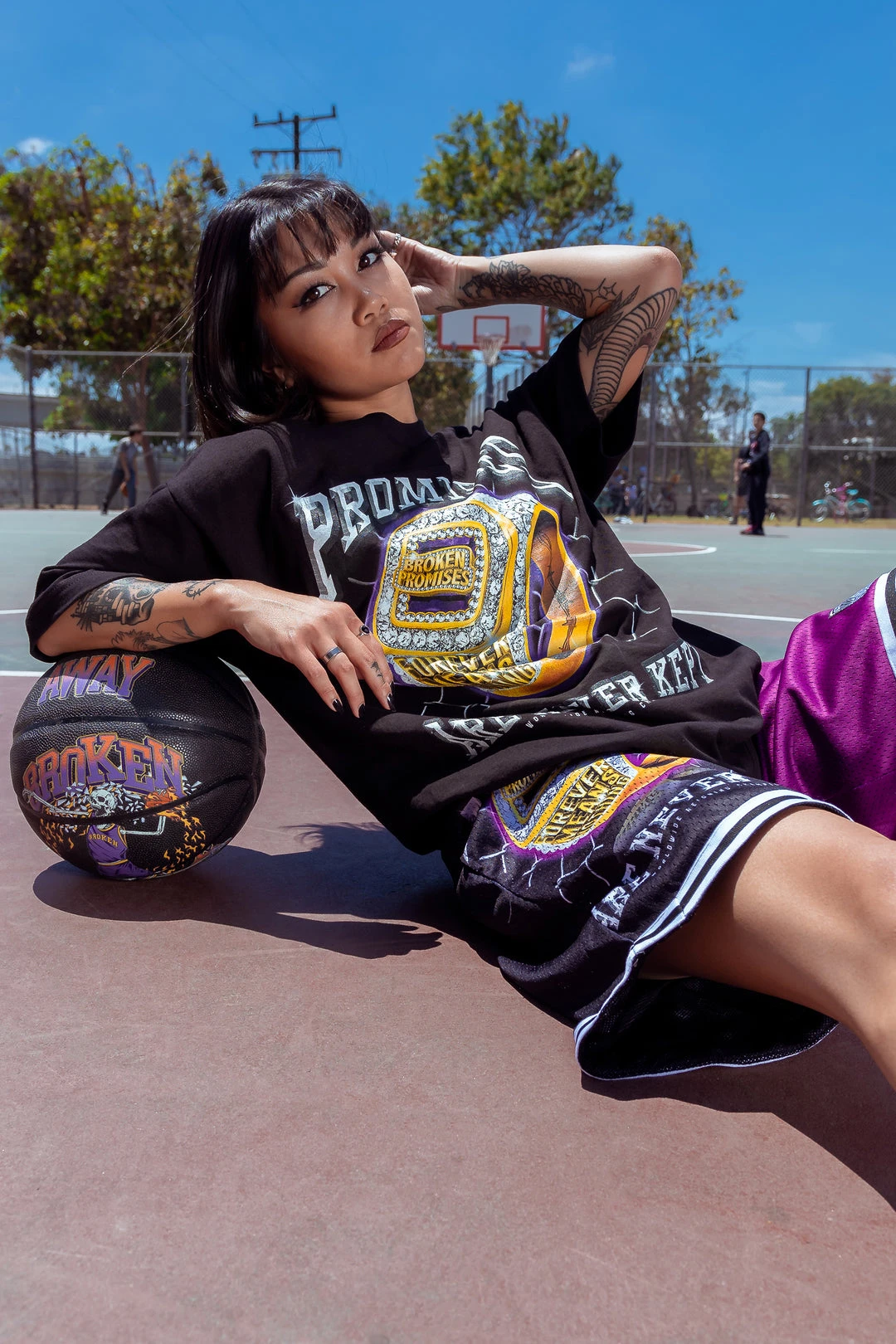 BROKEN PROMISES Shirts Champion Ring Tee Black