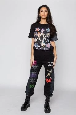 BROKEN PROMISES Love Me More Sweatpants Black