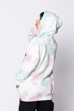 BROKEN PROMISES Demon Lover Hoodie White Tie Dye