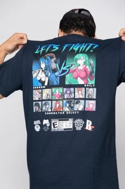 BROKEN PROMISES Let's Fight Tee Navy Shirts