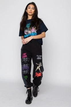 BROKEN PROMISES Love Me More Sweatpants Black