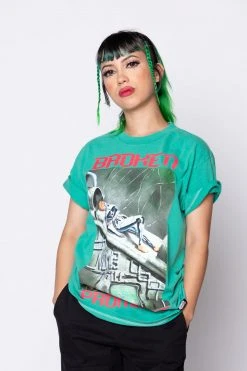 BROKEN PROMISES Numb To The World Green SST Shirts