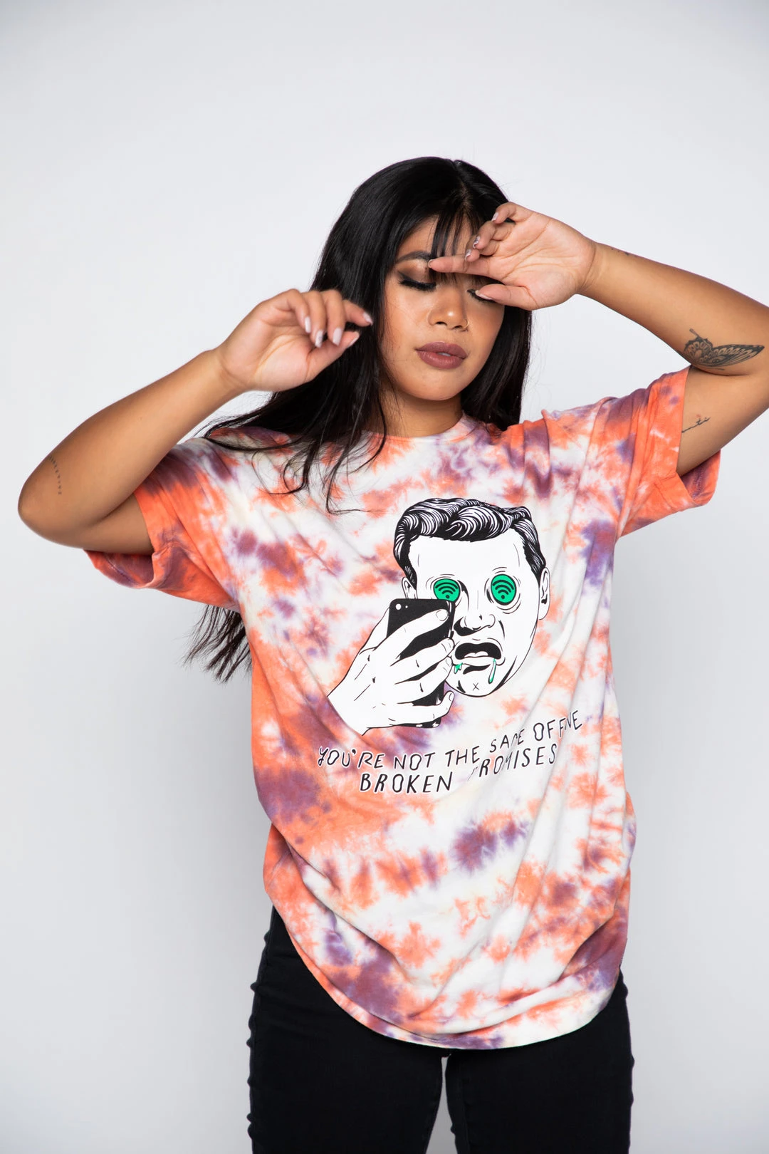 BROKEN PROMISES Catfish Tie Dye Tee Shirts