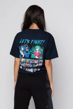 BROKEN PROMISES Let's Fight Tee Navy Shirts