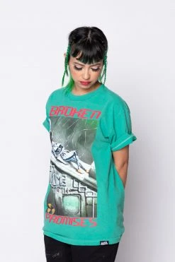 BROKEN PROMISES Numb To The World Green SST Shirts