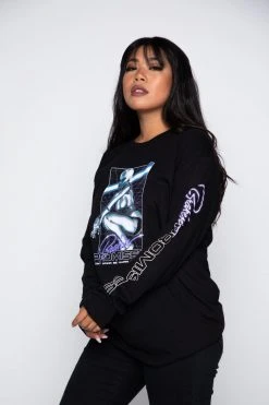 BROKEN PROMISES Shirts Cyborg Girl L/S Black