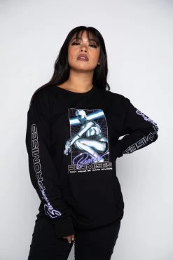 BROKEN PROMISES Shirts Cyborg Girl L/S Black
