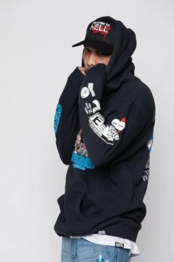 BROKEN PROMISES Let's Fight Hoodie Navy