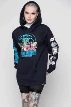 BROKEN PROMISES Let's Fight Hoodie Navy