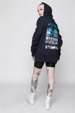 BROKEN PROMISES Let's Fight Hoodie Navy