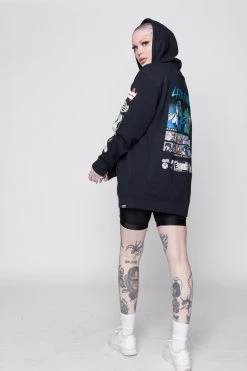 BROKEN PROMISES Let's Fight Hoodie Navy