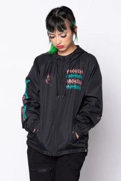 BROKEN PROMISES Destructive Nature Black Windbreaker