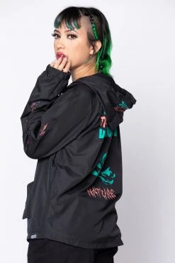 BROKEN PROMISES Destructive Nature Black Windbreaker