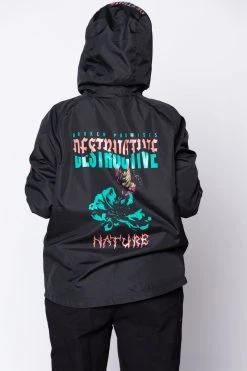 BROKEN PROMISES Destructive Nature Black Windbreaker