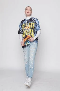 CASH Shirts Let's Get Emotional Tie Dye Tee Blue