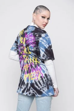 CASH Shirts Let's Get Emotional Tie Dye Tee Blue