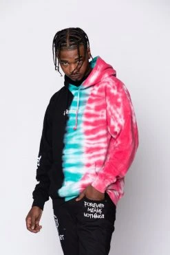 CASH Hoodies Slogan Tri-Color Dye Hoodie