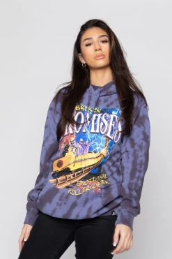 CASH Hoodies Up Down Tie Dye Hoodie Wash Blue