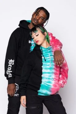 CASH Hoodies Slogan Tri-Color Dye Hoodie