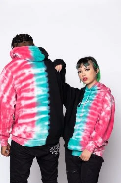 CASH Hoodies Slogan Tri-Color Dye Hoodie