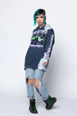 CASH Tie Dye Hoodies Stunt Devil Bleached Dye Hoodie