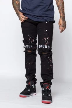 CASH Hell Bound Spatter Denim Bottoms