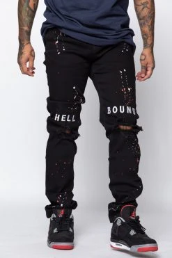 CASH Hell Bound Spatter Denim Bottoms