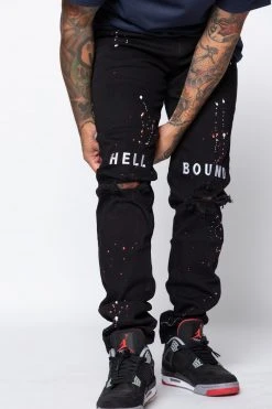 CASH Hell Bound Spatter Denim Bottoms