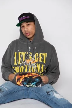 BROKEN PROMISES Hoodies Think Of Me Vintage Wash Hoodie