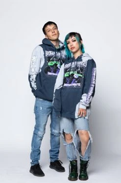 CASH Tie Dye Hoodies Stunt Devil Bleached Dye Hoodie