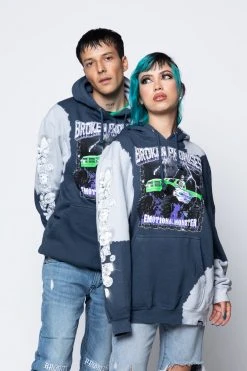 CASH Tie Dye Hoodies Stunt Devil Bleached Dye Hoodie