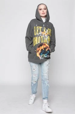 BROKEN PROMISES Hoodies Think Of Me Vintage Wash Hoodie