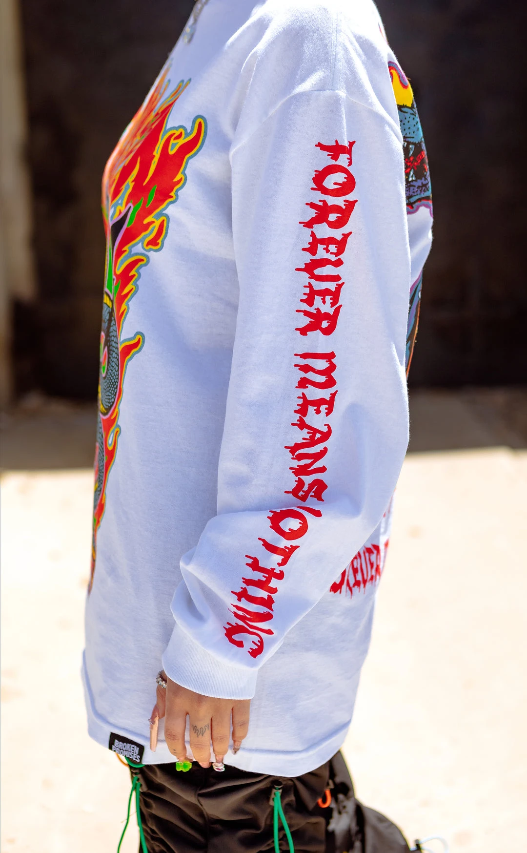 BROKEN PROMISES Bad Chemistry "L/S" Tee White Shirts