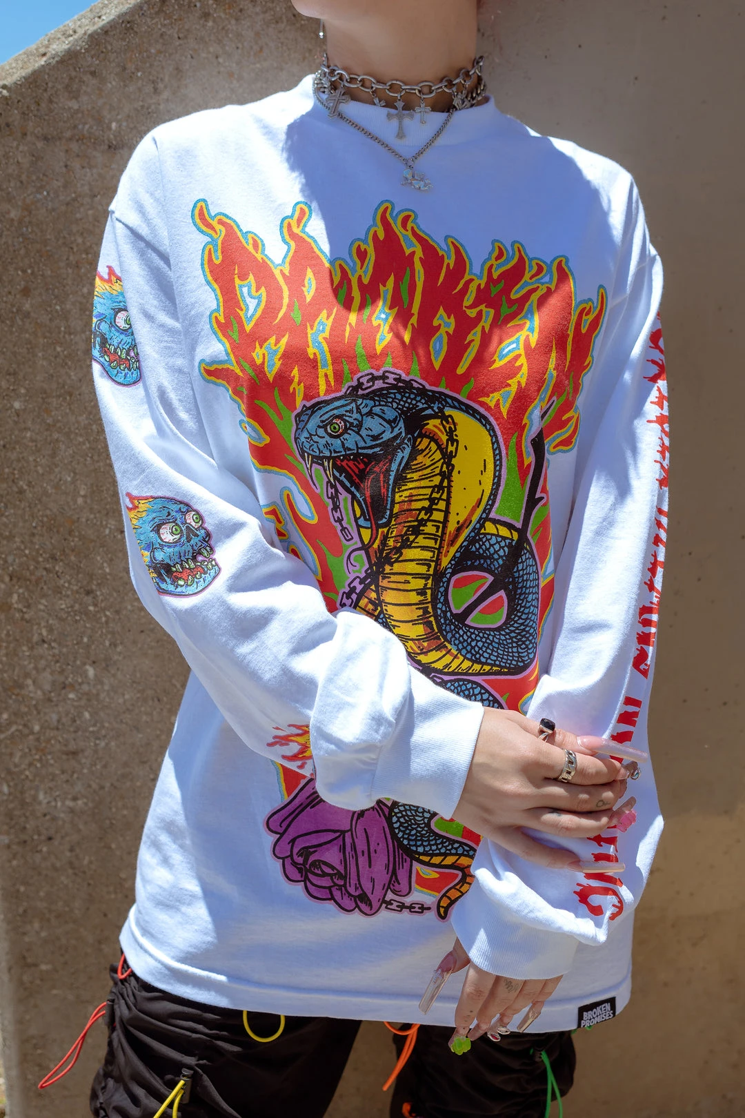 BROKEN PROMISES Bad Chemistry "L/S" Tee White Shirts